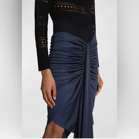 Alaia asymmetrical ruched skirt midi - Picture 4 of 6
